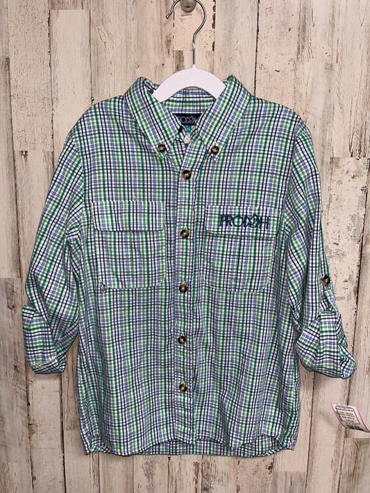 GREEN PRODOH PLAID BUTTON UP, BOY 8