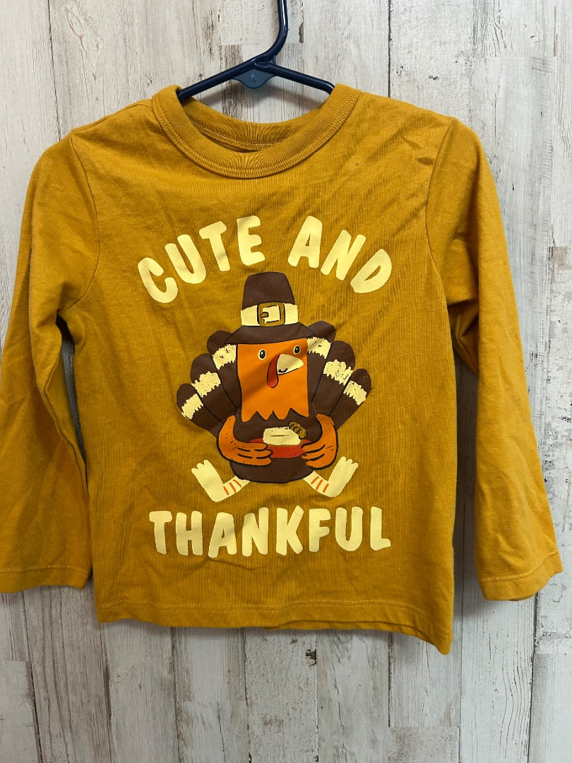 YELLOW CHILDRENS PLACE THANKFUL TEE, BOYS 2T