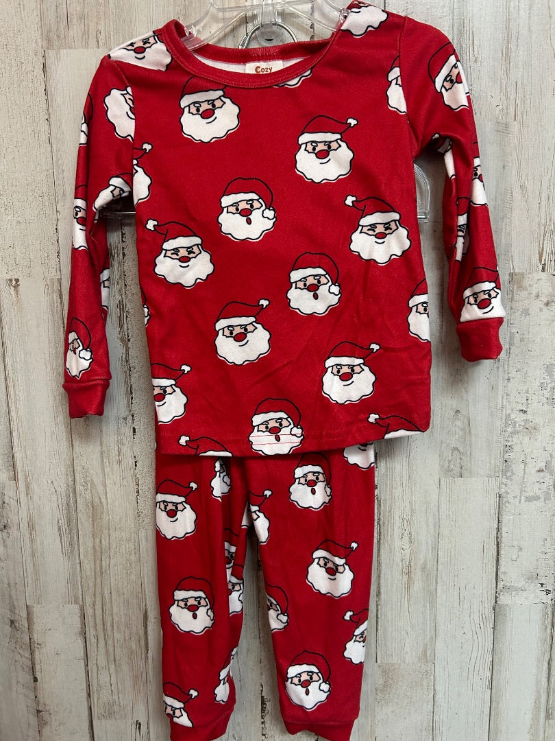 RED SANTA PIXIES SANTA 2PC PJ SET, BOYS 2T