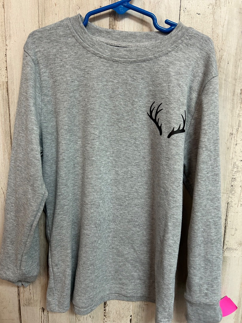 GREY  ANTLER TEE, BOYS 6/7