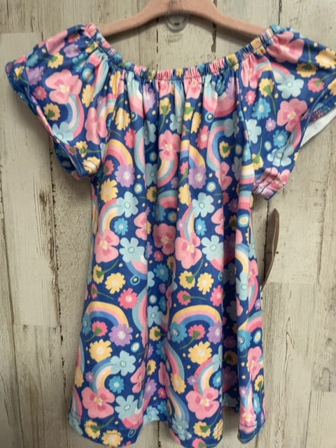 Blue Pete & Lucy 6-12m Blue Rainbow Dress, Girl 6-12m