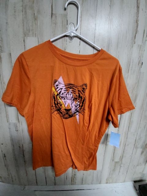 Orange Shein tiger strike tee, Ladies L
